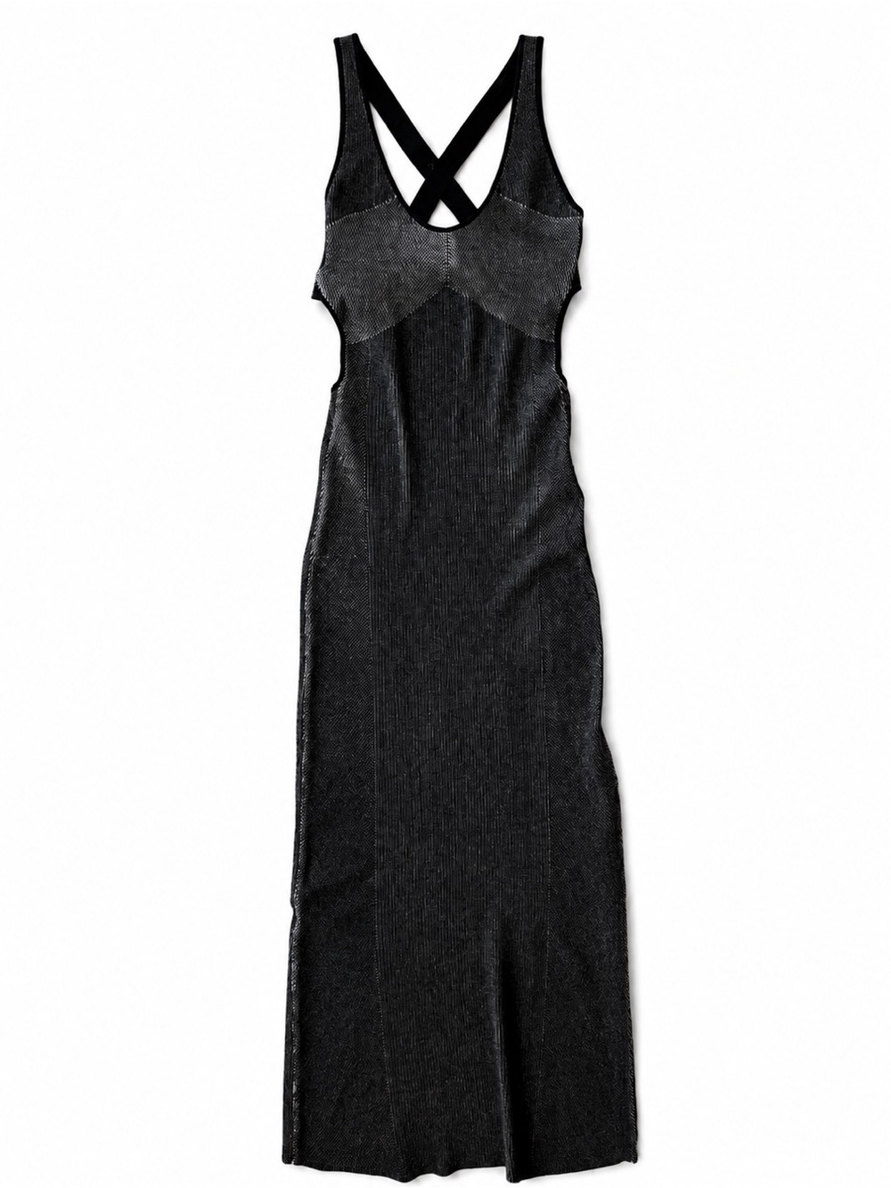 IRO Black Sleeveless Maxi Dress with Crisscross Straps